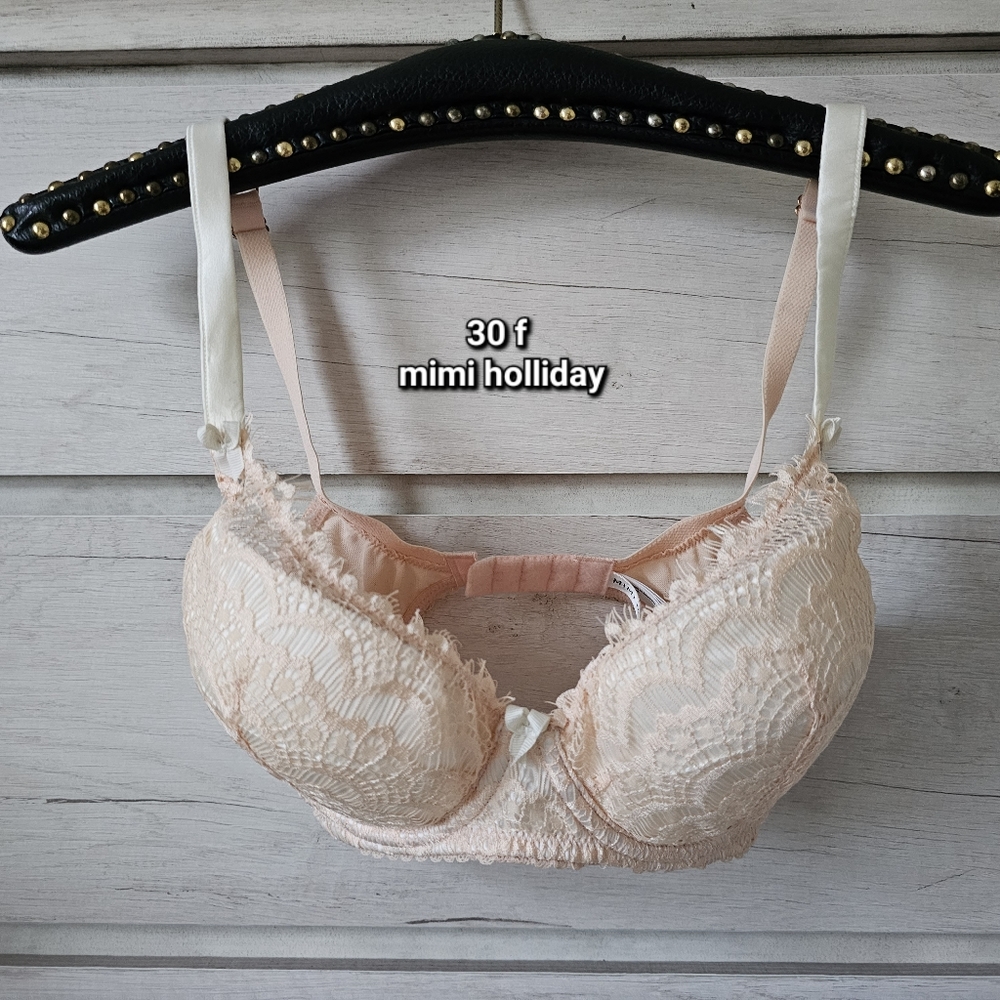Mimi Holliday bra 30f peach with lace